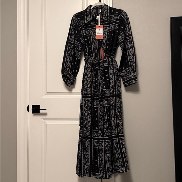 Hunter Bell Black and White Hattie Aces Wild Black Dress - Picture 2 of 6